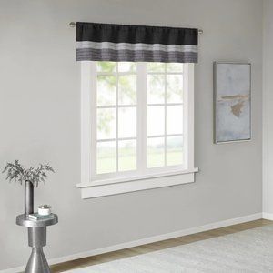 Madison Park Amherst Polyoni Pintuck Window Valance 50(W)" x 18(L)Rod Pocket Top